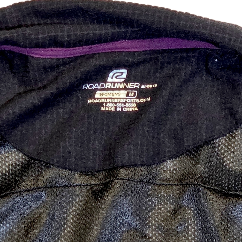 Road Runner Sports Ruffle Zip Running Jacket Black Reflective Athletic Medium - Picture 9 of 14